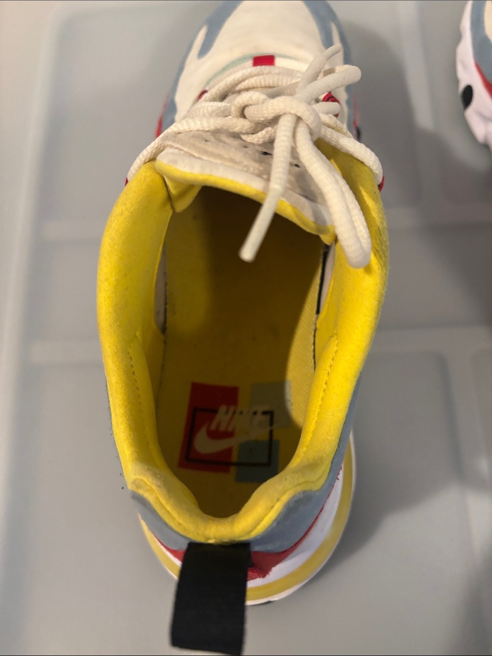 Nike Air Max 270 React Bauhaus Sneakers SZ 9.4 White Multicolor Athletic active - Picture 12 of 15